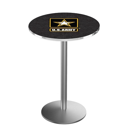 Holland Bar Stool Co 42" Stainless Steel U.S. Army Pub Table L214S4228Army
